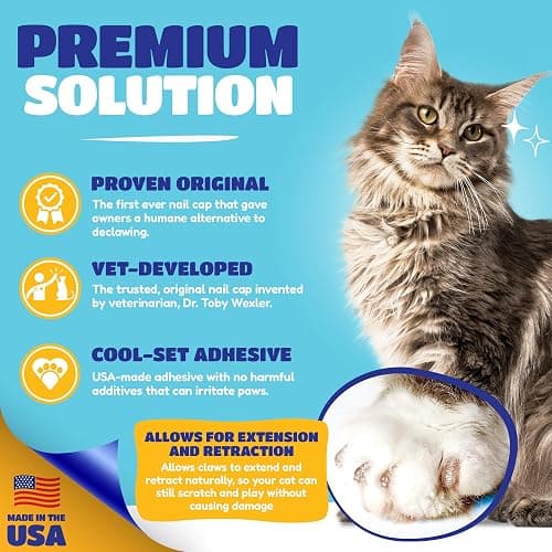 Soft Claws Nail Caps for Medium Cats – (40 Caps, Pink) - Veterinarian-Developed | Protects Furniture & Skin - Easy to Apply, Long-Lasting Anti-Scratch Soft Cat Claw Covers thumbnail 5