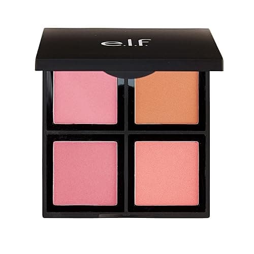 e.l.f. Cosmetics Powder Blush Palette, Four Blush Shades for Beautiful, Long-Lasting Pigment, Light - Image 1