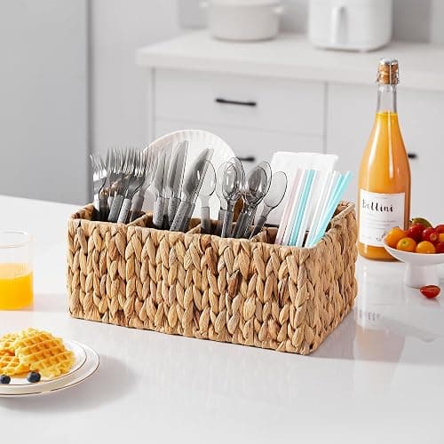 Berdeng Utensil Caddy, Utensil Basket for Table,Napkin and Utensil Holder, Silverware Caddy, Cutlery Holder, Utensil Holder for Party, Picnic Caddy for Plates and Utensils… thumbnail 2