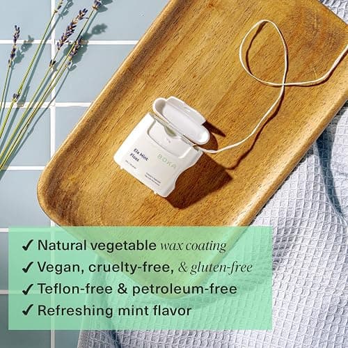 Boka Ela Mint Expandable Woven Dental Floss, Made from Plant-Based Vegetable Wax, Teflon-Free, 30 Yards of Waxed Floss (Pack of 1) thumbnail 2