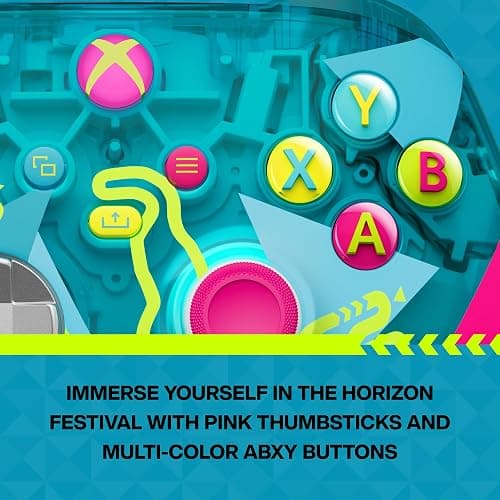 Xbox Wireless Gaming Controller | Forza Horizon 6 Limited Edition | Consoles, PCs, TVs, mobile, and more | Dynamic Lighting Effects | Wireless, Bluetooth, USB-C Connectivity thumbnail 5