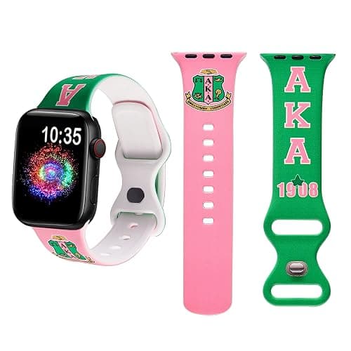Paraphernalia Sorority Gifts Sport Band Compatible with Apple Watch Bands 38mm 40mm 41mm, Soft Silicone Strap Compatible for Apple Watch Series 7 6 5 4 3 2 1 SE - Image 1