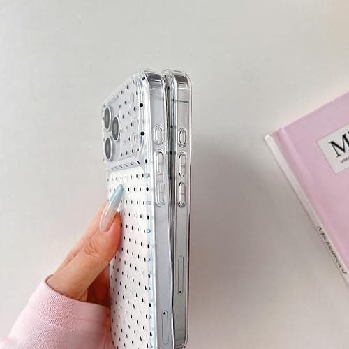 QLTYPRI Cute Phone Case for iPhone 17e/iPhone 16e Case Polka Dot Fashion Aesthetic Design for Women Girls, Slim TPU Shockproof Protective Phone Cover for iPhone 17e/16e - Clear | Black thumbnail 5