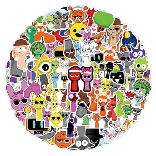 110Pcs Sprunki Stickers | Rhythm Box Puzzle Games Sticker | Waterproof Cartoon Vinyl Decals for Laptop, Water Bottle, Journal, Phone Case, Scrapbook, Skateboard thumbnail 6