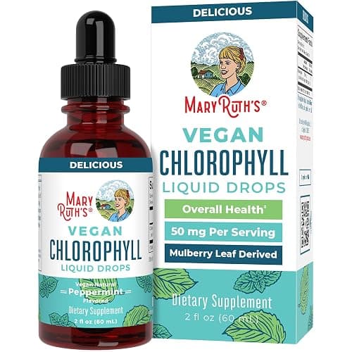 MaryRuth Organics Chlorophyll Liquid Drops | Clean Label Project Certified® | Vegan | Non-Diluted Liquid Chlorophyll| Mulberry Derived Supplement for 14+ | Non-GMO | Delicious Minty Flavor | 2 Fl Oz - Image 1