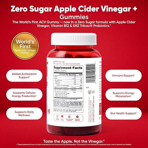 Goli Zero Sugar Trio - World's First 3-in-1 Pre, Post, Probiotic, Apple Cider Vinegar with Vitamin B12 and Probiotics, Ashwagandha & L-Theanine, Vitamin D Gummies, 90 Count (3-Bottle Set) thumbnail 2