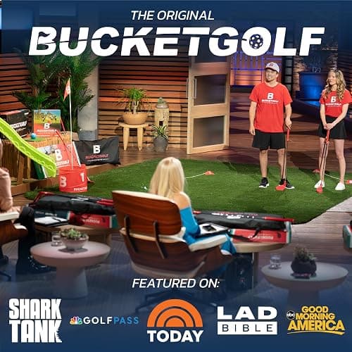 bucketgolf Original Game 3-Hole Travel Set – #1 Backyard Golf Game for Adults. Ideal for Yard, Beach, Park, Camping, and Outdoor Fun. (2 Right-Hand Clubs) thumbnail 2