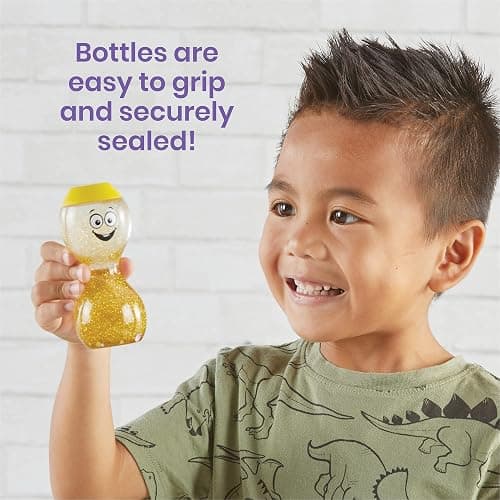 hand2mind Express Your Feelings Sensory Bottles- Primary Emotions, Toddler Sensory Toys, Quiet Fidget Toys, Play Therapy Toys, Calm Down Corner Supplies, Calming Corner, Social Emotional Learning thumbnail 4