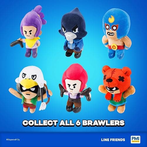 P.M.I. Brawl Stars Plush | 6-Inch Soft & Collectible Stuffed Toy | Plushie of Bo, Colt, Crow, El Primo, Nita, or Shelly (Random) | Official Licensed Brawler Plush Gift for Fans & Kids thumbnail 8