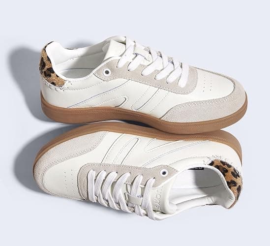 LUCKY STEP Women Classic Retro Gum Sole Fashion Sneakers Casual Tennis Skate Shoe Genuine Leather Walking Footwear Anti Slip Trainers thumbnail 7