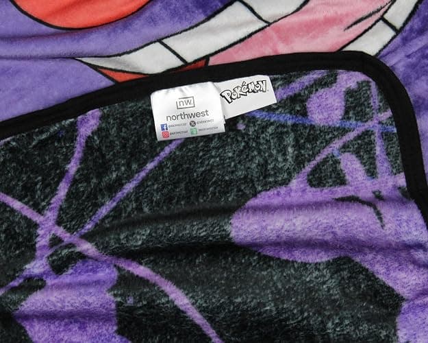 Pokemon Gen 1 Gengar Trading Card Pokedex Throw Blanket - 46" x 60" Cozy Soft Fleece Throw Blanket for Bed Couch thumbnail 4