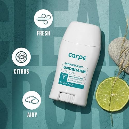 Carpe Deodorant Underarm Antiperspirant - Advanced Sweat & Odor Protection Formula - Sport Deodorant for Men & Women - Combat Excessive Sweating with Odor Control - Clean Sport Scent thumbnail 5