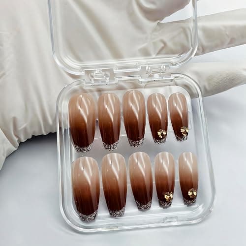 14 Pcs Press On Nail Packaging Box Press on Nail Storage Box for Press Ons with 60 Pcs Adhesive Double Sided Tape for Fake Nail Storage Case Nail Display Nail Salon Supplies Nail Art Business (Clear) thumbnail 7