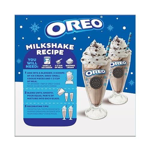 Oreo Milkshake Gift Set, Includes Cookie Pieces, 2 Glass Cups, 2 Straws & Ice Cream Scoop, White Elephant Idea, by Frankford Candy thumbnail 5