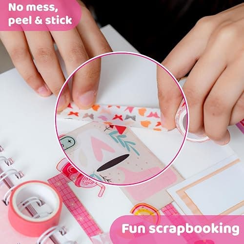 jackinthebox DIY Journal for Girls Ages 8-12, 242 pcs, Journaling kit, Tween Scrapbook, Includes 10 Mental Health Exercises, Girls Diary 8 9 10 11 12 Years - Pink thumbnail 6