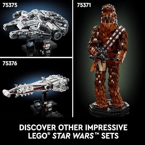 LEGO Star Wars Millennium Falcon A New Hope 25th Anniversary Collectable Model - DIY Building Sets for Adults, Men & Women, Ages 18+ - Comes with Display Stand - Star Wars Gift - 75375 thumbnail 6
