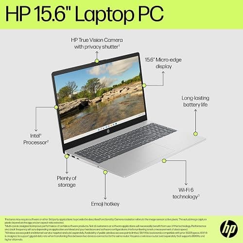 HP 15.6" FHD Laptop 2026 Edition with Copilot AI, 16GB RAM, 512GB SSD, Intel Processor, Long Battery Life, Lightweight 3.64 lbs, Microsoft 365, Windows 11 for Students & Office, Type-RJ45 Cable thumbnail 7