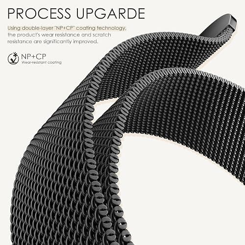 Original Milanese Loop Band Compatible with Apple Watch 38mm 40mm 41mm 42mm 44mm 45mm 46mm 49mm - Women & Men Magnetic Closure Adjustable Metal Strap for iWatch Series 11 10 9 8 7 6 5 4 SE2 3 Ultra2 3 thumbnail 3