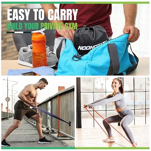 Resistance Bands Set, 5 Different Levels Pull Up Assistance Bands(8-125LB) | Gym Bands with Handles & Door Anchor & Training Poster, Strength Bands for Training, Yoga, Muscle Toning for Men and Women thumbnail 7