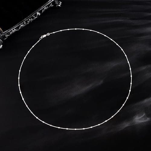 Carffordo 925 Sterling Silver Necklace Silver Chain Necklace for Women Cuban Link Chain 16K Gold Plated Chain Simple Dainty Necklace for Women Waterproof Trendy Jewelry Gift thumbnail 7