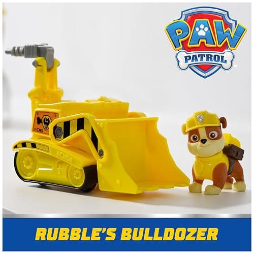 Paw Patrol, Rubble’s Bulldozer Toy Truck with Collectible Action Figure, Sustainably Minded Kids Toys for Boys & Girls Ages 3 and Up thumbnail 3