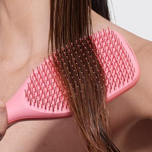 Tangle Teezer Large Ultimate Detangler Hairbrush for Wet & Dry Hair, Eliminates Knots & Reduces Breakage for Long, Thick, & Curly Hair Types, Coral Pink thumbnail 7