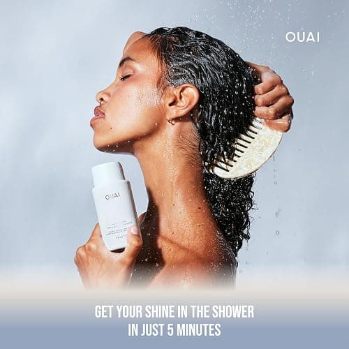 OUAI Hair Gloss - In-Shower Shiny Hair Treatment & Glaze with Frizz Control - Heat Protectant Infused with Hyaluronic Acid, Rice Water & Panthenol - Paraben, Phthalate & Sulfate Free (6 Oz) thumbnail 6