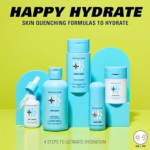 Revolution Skin, Happy Hydrate 4 Step Starter Kit, Hydrating Skincare Set Includes Cleansing Milk, Essence, Serum & Moisturise, Vegan & Cruelty-Free, 4 Products Included thumbnail 3