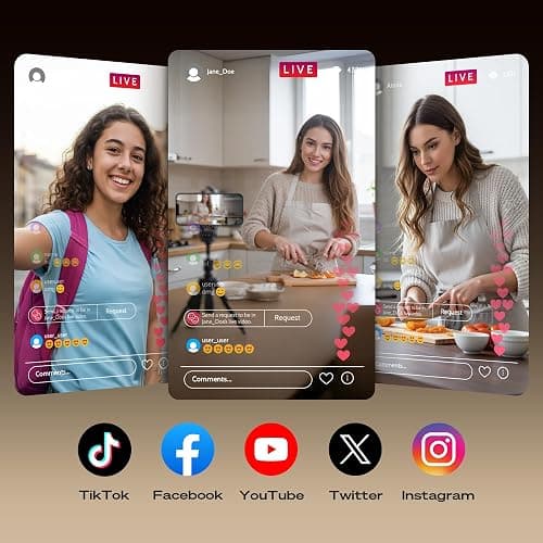 SYNCO XView Vlog Selfie Monitor Schermo 4K per iPhone e Android, Wireless Magnetico Telecamera Posteriore Phone Monitor con Gamma 164FT, Batteria 3H, Altoparlante Integrato per Youtube TikTok Live thumbnail 7