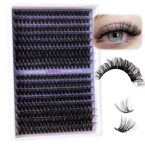 Ocean Pearl Lash Clusters 320pcs 3D Thick Lash Clusters kit 60D+80D Lashes,Eyelashes,Lash Extension Kit,Eyelash Clusters with Lash Bond&Seal&Remover&Tweezers,Lashes Clusters Eyelash Extensions Kit thumbnail 5
