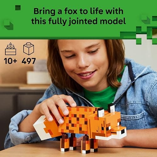 LEGO Minecraft The Fox Building & Pretend Play Toy for Boys & Girls - Poseable Video Game Character for Kids, Ages 10+ - Room Decor for Gaming Fans - Gift Idea for Birthdays - 21588 thumbnail 2