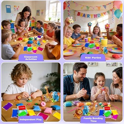EDIFON Air Dry Clay, 48 Colors Foam Magic Modeling Clay for Kids DIY Crafts | Non-Sticky, Ultra-Light & Soft, Model Clay Toy with Sculpting Tools, School Project Supplies, Gifts for Ages 3-12 Boys Girls thumbnail 7