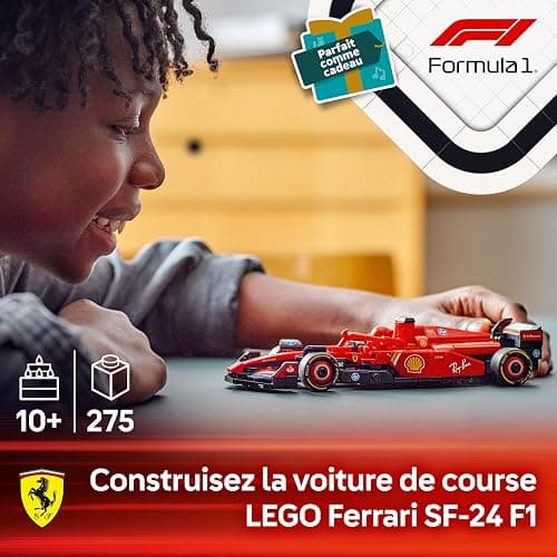 LEGO Speed Champions Voiture F1 Ferrari SF-24 - Jeu de Construction avec Véhicule de Course - Minifigurine Collector de Pilote de Formule 1 - Décoration de Noël - Cadeau Garçon ou Fille 10 Ans 77242 thumbnail 4