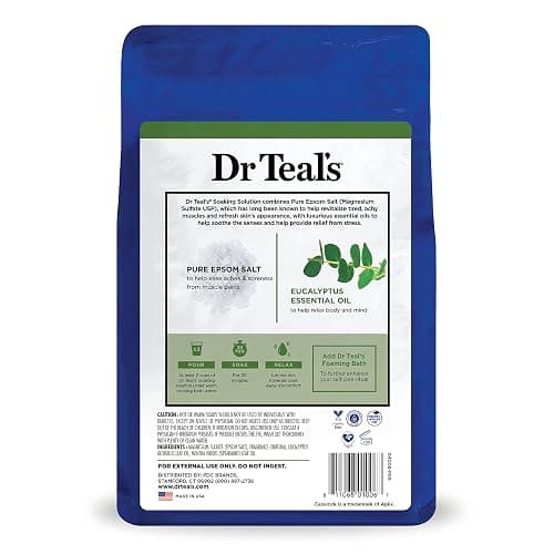 Dr Teal's Epsom Salt - Relax & Relief - Eucalyptus Essential Oils - 3 lb - Pack of 4 thumbnail 10