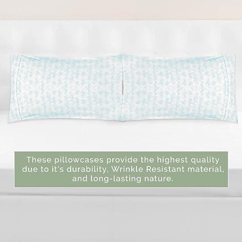 Elegant Comfort Ultra Soft Set of 2 Sea Waves Print Pillowcases - 1500 Premium Hotel Quality Microfiber, Soft and Smooth Envelope Closure 2-Piece Pillow Covers - King, Wave Aqua thumbnail 6