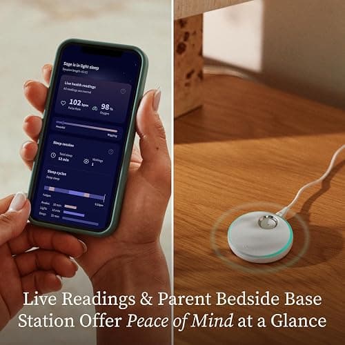 Owlet Dream Sock® - FDA-Cleared Smart Baby Monitor - Track Live Pulse (Heart) Rate, Oxygen in Infants - Receive Notifications - Mint thumbnail 3