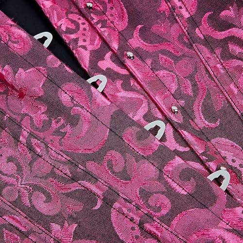 Corset Top Bustier Lingerie for Women Zipper Front Flower Sexy Burlesque Vintage thumbnail 6