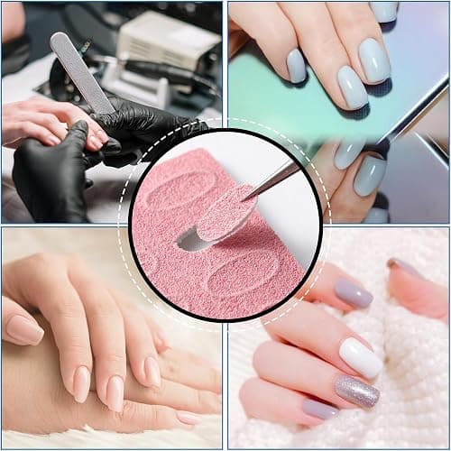 180 Grit Sandpaper Sheets Dual Ended Nail Cuticle Pusher Cuticle Cutter Self-Adhesive Sandpaper for Keratinizer Slant Heads Nail Art Pre Polishing Sandpaper Nail and Foot Salon Home Sandpaper thumbnail 8