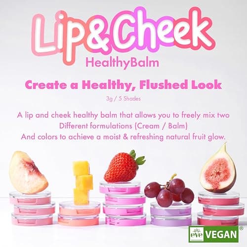 Amuse SEOUL Lips and Cheeks Healthy Balm 04 GRAPE BALM | Moisturizing, Glossy, Creamy Texture, Lightweight, Dewy Finish, Natural-looking Color, K Beauty Makeup, Vegan (1.5g / 0.05 oz) thumbnail 3