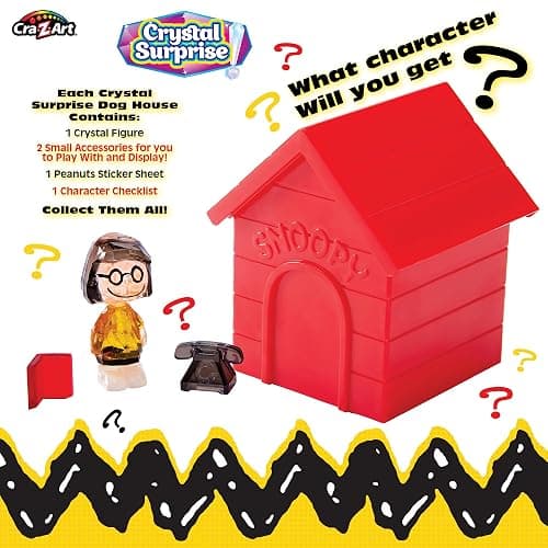 Cra-Z-Art Peanuts Crystal Surprise, Mini Plastic Crystal-Like Figures and Snoopy House Collectible Blind Bag Inspired Kids Toys for Ages 3 and Up thumbnail 8