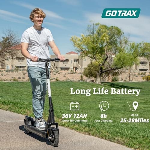 Gotrax ECLIPSE Electric Scooter for Adults, 10" Solid Tire, Max 28 Mile Range, 500w Motor up to 20Mph w/Electric Code Lock, High-Strength Aluminum Body & Long Battery Life, Foldable Commuting EScooter thumbnail 3