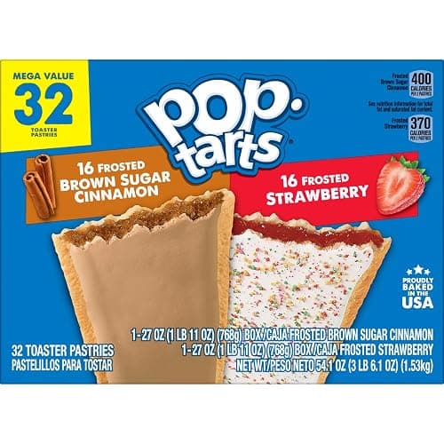 Pop-Tarts Toaster Pastries, Breakfast Foods, Kids Snacks, Variety Pack, 54.1oz Box (32 Count) - Variety Pack - 54.1 Ounce (Pack of 1) thumbnail 13