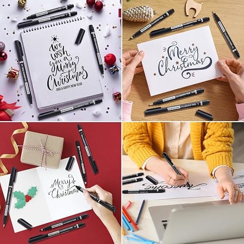 MARTCOLOR Calligraphy Pens, 10 Size Calligraphy Pens for Writing, Brush Pen Calligraphy Set for Beginners, Calligraphy Brush Pens, Hand Lettering Pen for Art Drawing, Sketching, Scrapbooking thumbnail 5