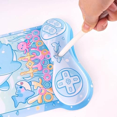 BelugaDesign Shark Mousepad | Cute Kawaii Anime Pastel Blue Mouse Pad | Ocean Underwater Nonslip Mat for Gaming Computer Laptop Keyboard Desk Accessory | Padded Squishy Wrist Rest for Easy Typing thumbnail 3