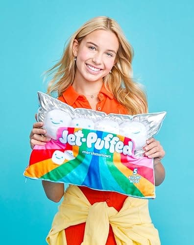 iscream Kraft Jet-Puffed Marshmallow 17.5" x 11" Pillow Set with Mini Marshmallow Pillows thumbnail 2
