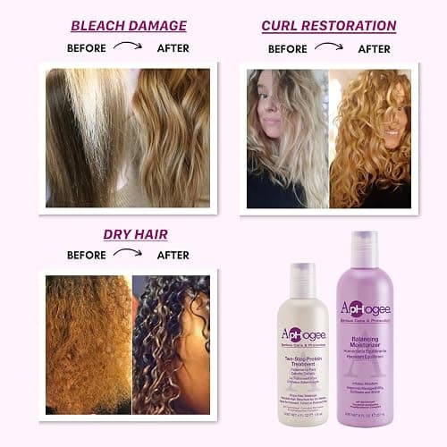 Aphogee Hair Care Double Bundle – Two-Step Protein Treatment (4 fl oz) & Balancing Moisturizer (8 fl oz) thumbnail 6