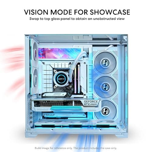 Lian Li O11Vision Compact White-Steel-Tempered Glass ATX Mid Tower Computer Case-Back Connect Support-O11VPW thumbnail 5