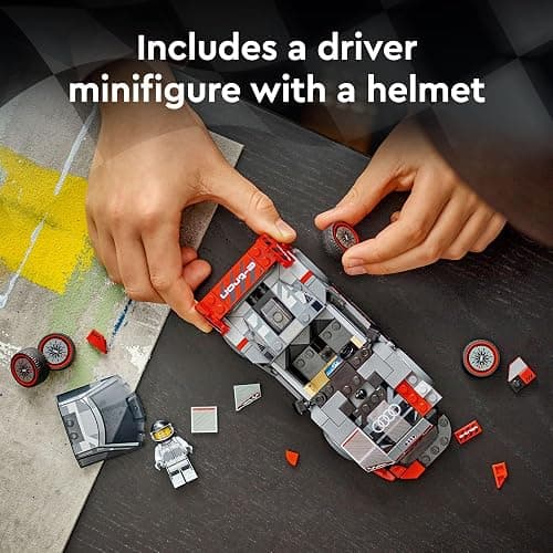 LEGO Speed Champions Audi S1 e-tron Quattro Race Car Toys - Building Toys for Kids, Boys & Girls, Ages 9+ - Design Details & 1 Minifigure - Car Model Kit Birthday Gift - 76921 thumbnail 6