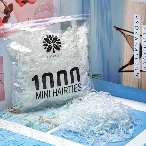 KANPRINCESS 1000PCS Hair Rubber Bands(clear) thumbnail 7