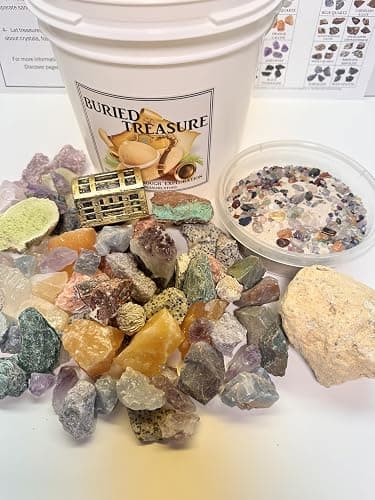 Generic Gallon Raw Crystal and Gemstone Mining Bucket/Kids and Adults/Crackable Geode/Geology/Educational/Unique Gift thumbnail 4
